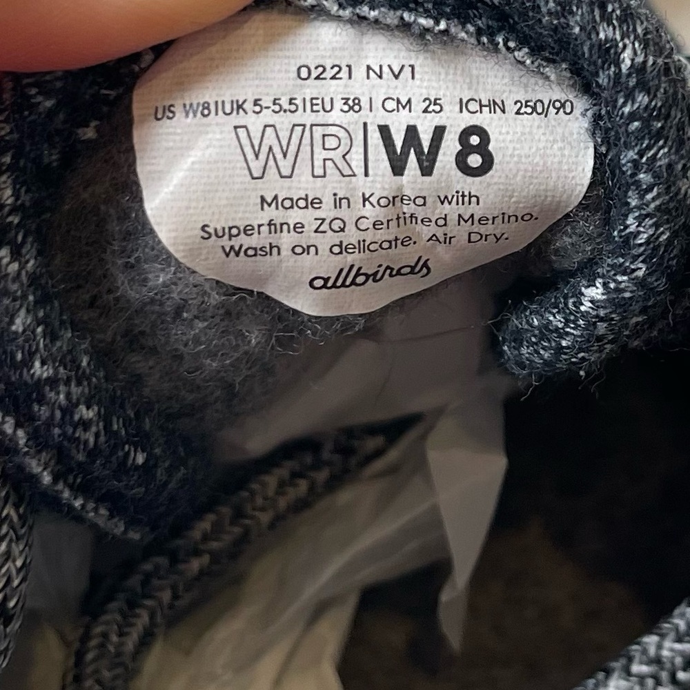 Allbirds Wool Runners Ray Running Shoes Women's 8 Fabric Heather Blue Gray - Picture 2 of 11